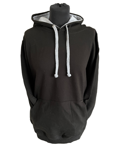 Black hoodie with white strings hotsell