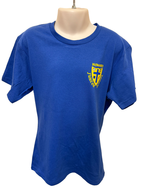 Royal PE T-Shirt with Howard Junior Print