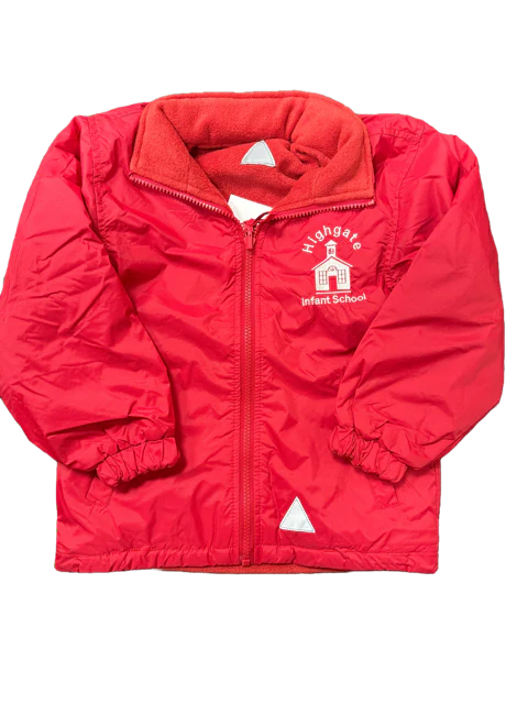 Red Reversible Jacket with Highgate Embroidered Logo