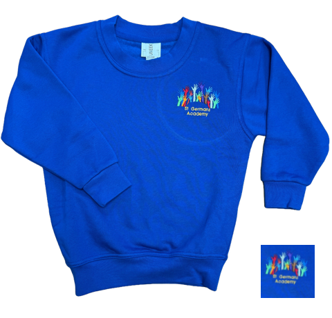 Royal Sweatshirt with St Germans Embroidered Logo