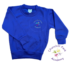 Purple Sweatshirt with Churchill Park Embroidered Logo