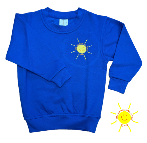 Royal Blue Sweatshirt with Little Sunshines Embroidered Logo