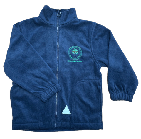 Navy Fleece with Ashwicken Embroidered Logo