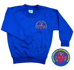 Royal Sweatshirt with Clenchwarton Embroidered Logo