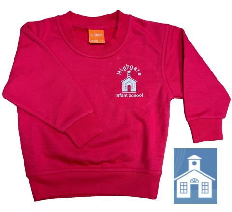 Red Sweatshirt with Highgate Embroidered Logo