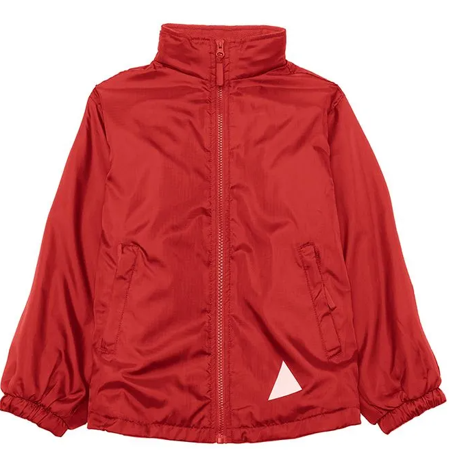 Red Eco Showerproof Jacket with Highgate Embroidered Logo