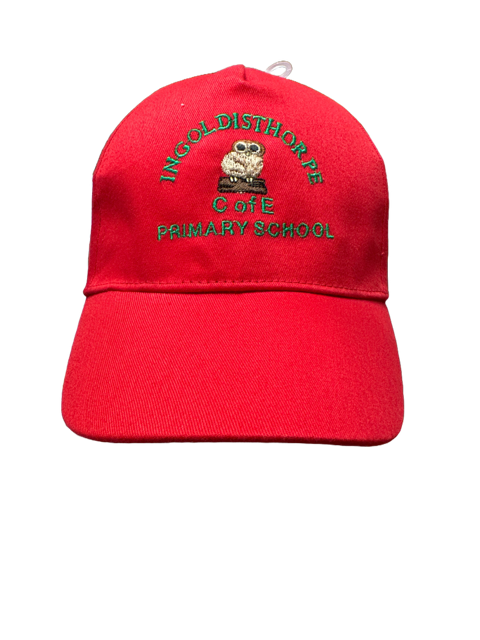 Red Legionnaire Hat with Ingoldisthorpe Embroidered Logo