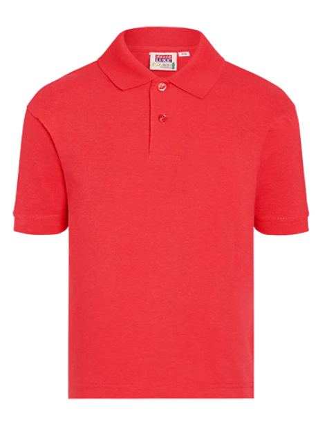 Red Polo Shirt with Blenheim Embroidered Logo