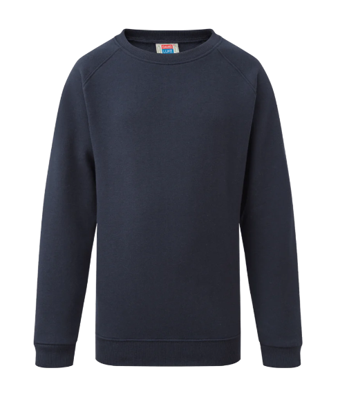 Navy Sweatshirt with Docking Embroidered Logo