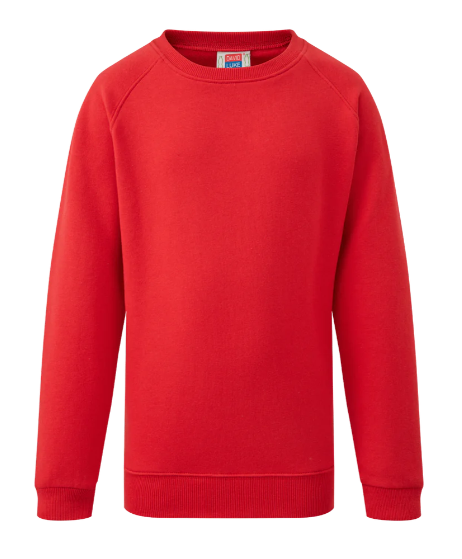 Red Sweatshirt with Ingoldisthorpe Embroidered Logo