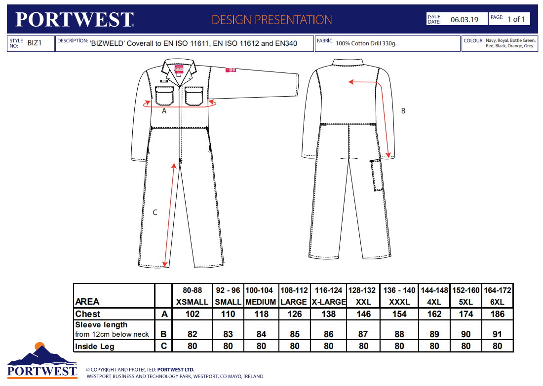 Bizweld FR Coverall (BIZ1)