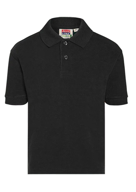 Black PE Polo Shirt with KLA Embroidered Logo