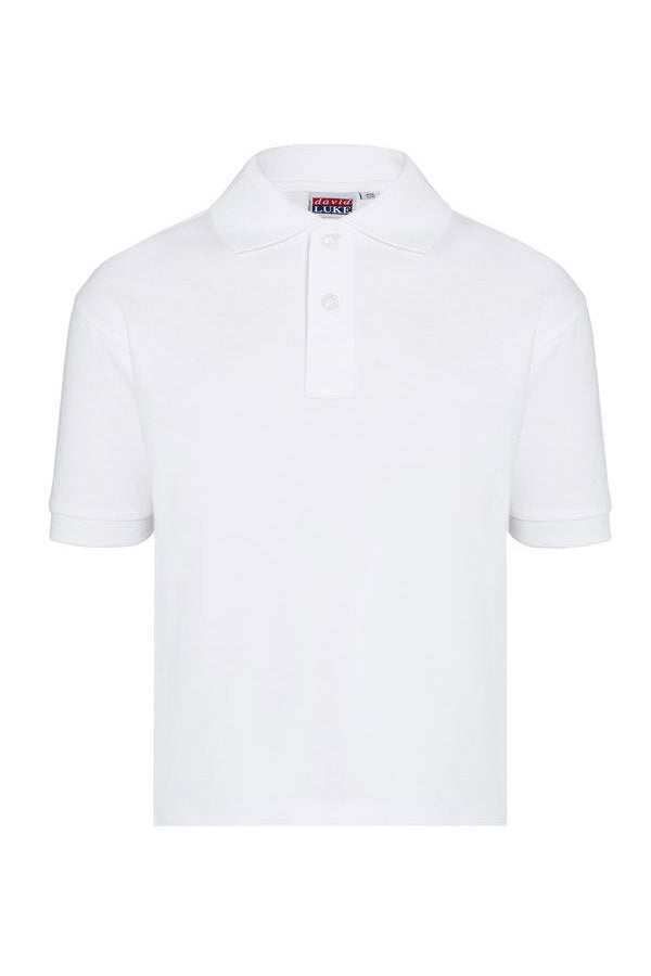 White Polo Shirt with Gayton Embroidered Logo