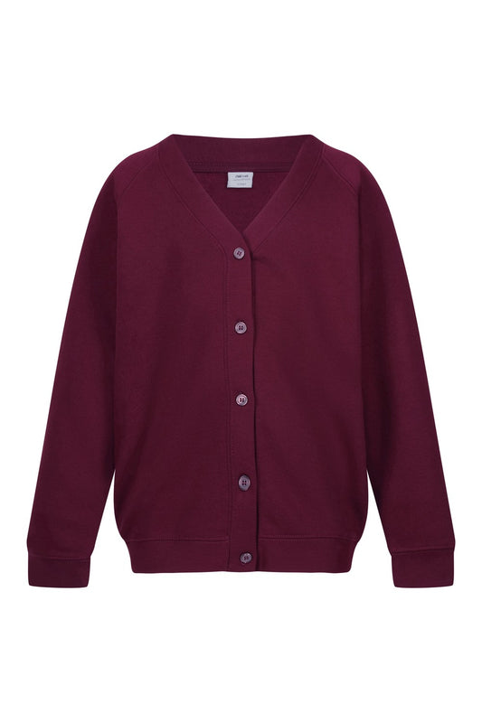 Wine Cardigan with Gaywood Embroidered Logo