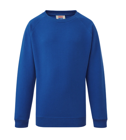 Royal Sweatshirt with Clenchwarton Embroidered Logo