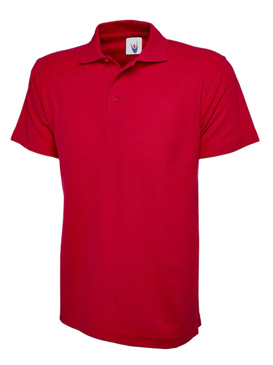 Red Polo Shirt with Easton Embroidered Logo (Construction)