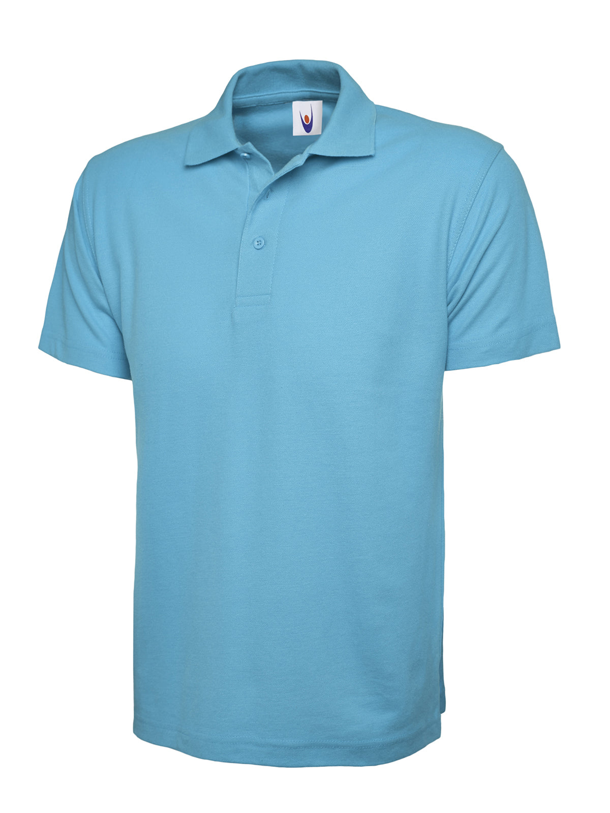 Sky Polo Shirt with Little Bunnies Embroidered Logo