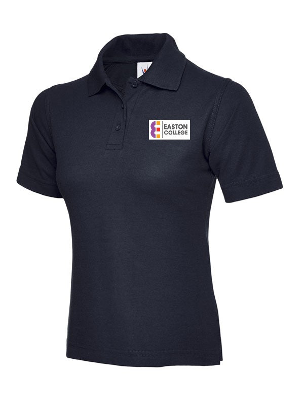 Navy Ladies Polo Shirt with Easton Ticket Embroidered Logo