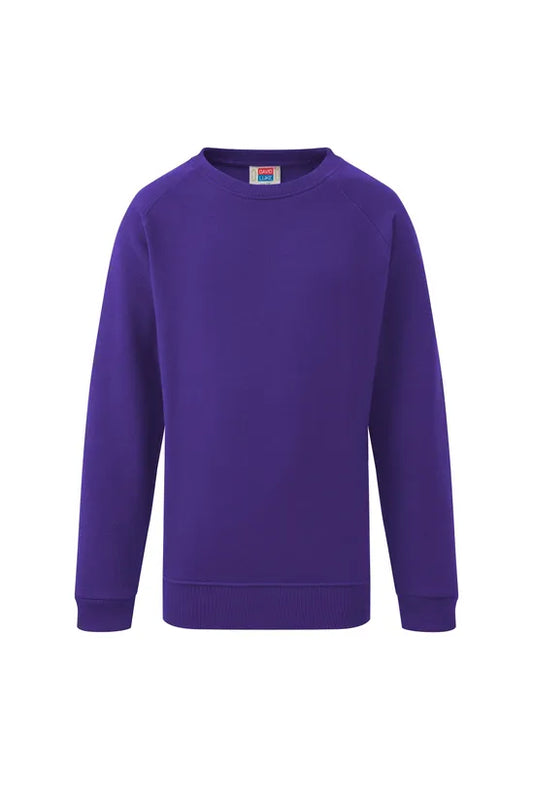 Purple Sweatshirt with Churchill Park Embroidered Logo