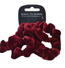 Maroon Velvet Scrunchie 4Pack