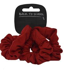 Maroon Jersey Scrunchie 3Pack